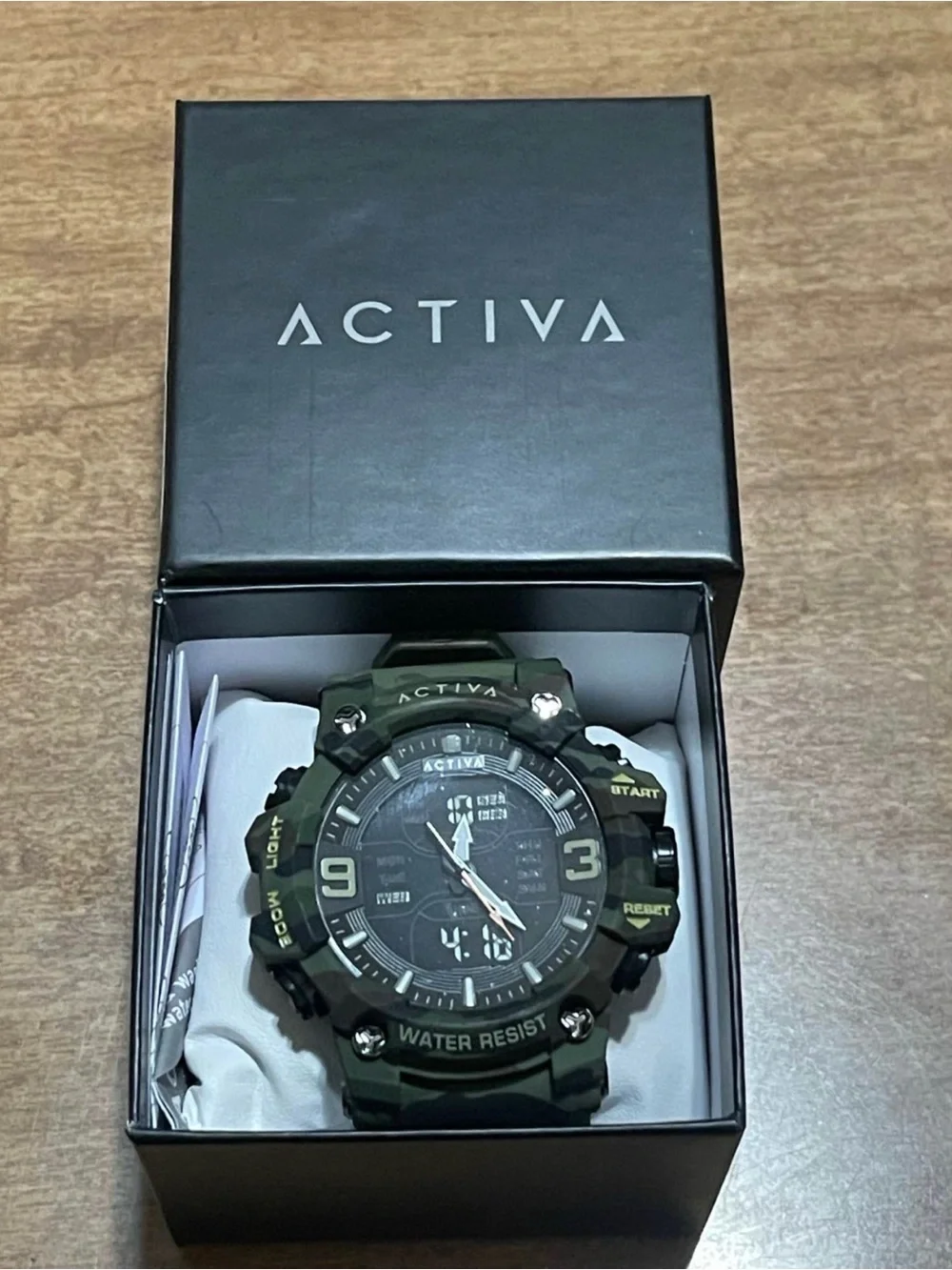 ACTIVA Camouflage Digital-Analog Sport Watch - Green Camo 53mm